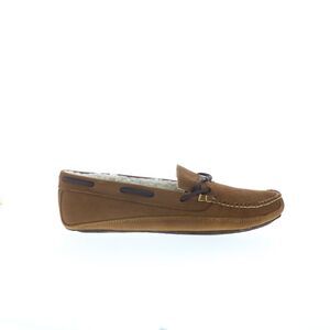 Hitchcock Mens Lined Moc Strap Brown Shoes (NWT)